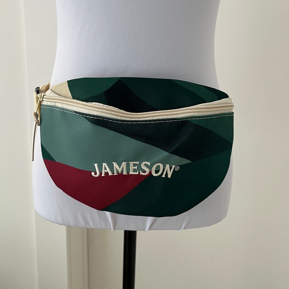 JAMESON Whiskey Branded Fanny Pack Multi Colour Abstract Adjustable Travel